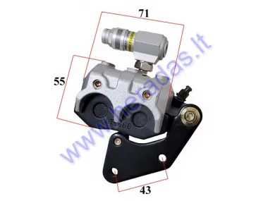 Caliper brake for motorcycle, scooter front 2-piston ROMET 747