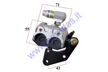 Caliper brake for motorcycle, scooter front 2-piston ROMET 747