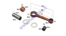 Crankshaft connecting rod for scooter Yamaha JOG 50, 3YK,3KJPin D16 L36,8