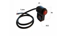 Universal light switch for motorcycle with holder on the handlebar