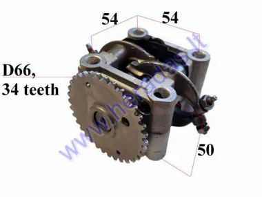 Svirtelės vožtuvų pakelėjo su velenėliu keturračio motociklo 150cc GY6