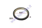 Exhaust gasket ring Cagiva City 50cc, Keeway, Peugeot,Honda  33x25x4 33/25/4