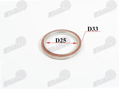 Tarpiklis išmetimo duslintuvo 2T  33x25x4 33/25/4