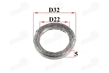 Exhaust muffler gasket 50cc 32X22X5 32/22/5
