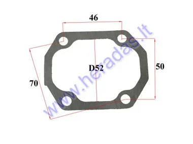 Head cover gasket for ATV quad bike moped 50cc 70cc 120cc fits CHAMP DELTA, CHAMP MONTANA