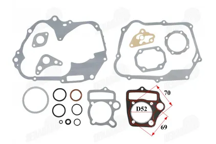 Gaskets of engine for quad bike 110cc D52