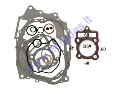 Tarpinės variklio ATV keturračio motociklo 125cc D56,4 cilindrui variklio tipas 156FMI Romet, Ogar, Junak, Zipp, Barton