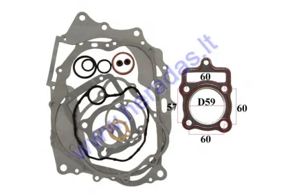 Tarpinės variklio ATV keturračio motociklo 125cc D56,4 cilindrui variklio tipas 156FMI Romet, Ogar, Junak, Zipp, Barton