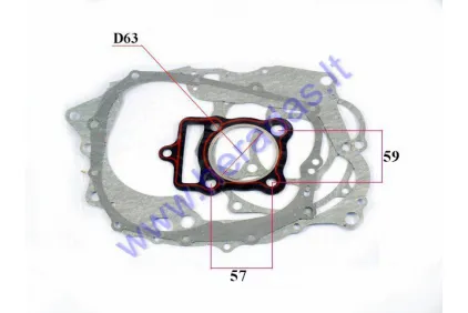 Engine gasket set for ATV quad bike 150cc