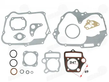 Engine gasket set for moped 70cc D47 XT50, KIng, Joly
