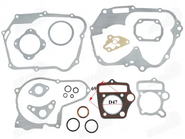 Engine gasket set for moped, motorcycle 70cc 90cc D47 139FMB fits QWMOTO BULL 90 CC QWMOT90