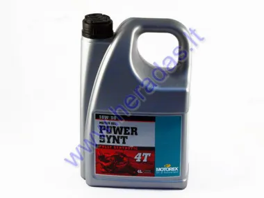 Motor oil for 4-stroke motorcycle engines POWER SYNT 10W50 4litrai JASO MA2