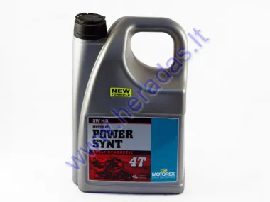 Motor oil for 4-stroke quad bike engines POWER SYNT 5W40 4 litres