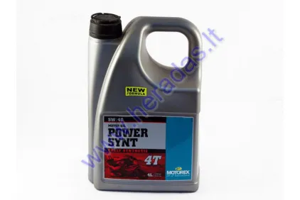 Motor oil for 4-stroke quad bike engines POWER SYNT 5W40 4 litres