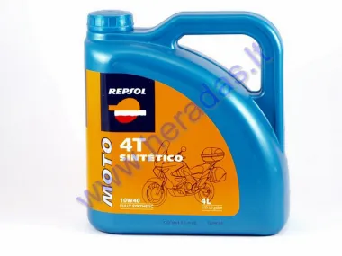 Tepalas keturtakčiams motociklų varikliams REPSOL 4T SINTETICO 10W40 4litrai