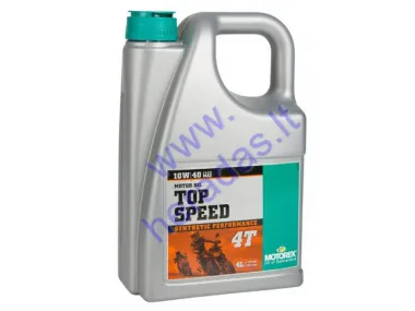 Motor oil for 4-stroke motorcycle engines TOP SPEED 10W40 4 litres