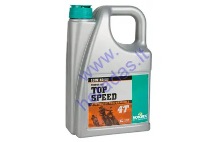 Motor oil for 4-stroke motorcycle engines TOP SPEED 10W40 4 litres