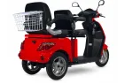 Triratis DVIVIETIS elektrinis motoroleris, vežimėlis, skuteris Electron MS04 1000W 60V 30AH Grafeno baterija