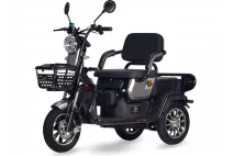 Triratis elektrinis motoroleris, vežimėlis, skuteris  A6 60V 30AH Grafeno 800Wat PRAKTIK1  dideli 10 colių ratai