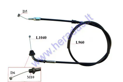 Throttle cable for motorcycle L104, L96 KAWASAKI 400 Z 500 Z 550 Z 650 Z