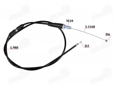 Throttle cable L1160 L980 of motorcycle, quad bike fits NXT300 adjustable