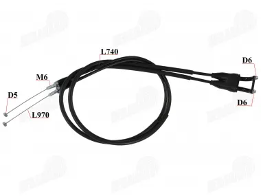 Throttle cable of motorcycle, quad bike L740  HUSABERG FE, HUSQVARNA FC, FE, KTM EXC, EXC-F, EXC-R, SX-F, XC-FXCF-W, XCR-W, XC-W 250-530 2005-2017