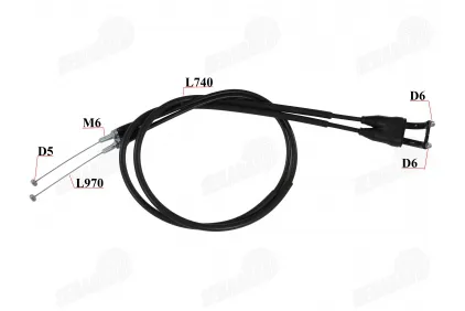Throttle cable of motorcycle, quad bike L740  HUSABERG FE, HUSQVARNA FC, FE, KTM EXC, EXC-F, EXC-R, SX-F, XC-FXCF-W, XCR-W, XC-W 250-530 2005-2017