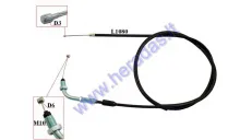 Throttle cable for scooter, moped 139FMB L108, motorized bicycle