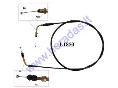 THROTTLE CABLE FOR QUAD BIKE, SCOOTER  50-125cc L1850MM