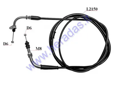 Trosas akseleratoriaus motorolerio, motociklo L215cm