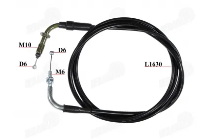 Throttle cable for scooter fits RUBI50, FLASH50
