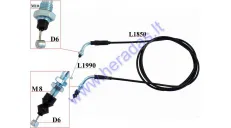 THROTTLE CABLE FOR QUAD BIKE, SCOOTER 125cc D6 4T, L212 GY6