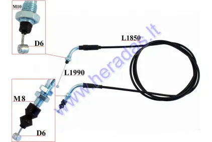 Trosas akseleratoriaus motorolerio,keturračio 125cc D6 4T, L212 GY6