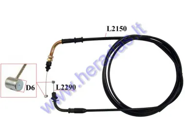 Trosas akseleratoriaus motorolerio,keturračio 125cc D6 4T, L2290 GY6