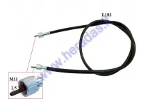 Speedometer cable L103cm square/screw connector