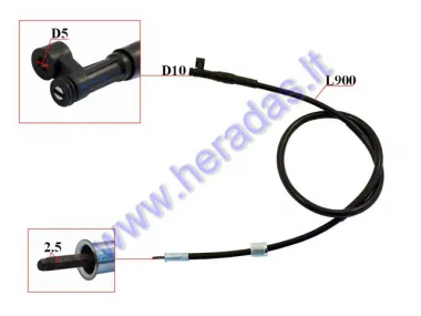 Speedometer cable L90 square/screw connector
