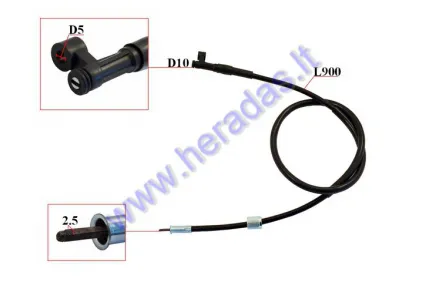 Speedometer cable L90 square/screw connector