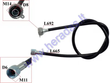 Tachometer CABLE for scooter Derbi GPR 50R 2003 Race replica L692 L665