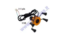 Universalus telefono/GPS laikiklis ant vairo su USB jungtimi 5V 2A