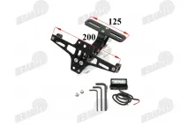 Universalus valstybinio numerio laikiklis ir led apšvietimas motociklo