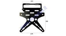 LICENSE PLATE BRACKET UNIVERSAL FOR MOTORCYCLE, SCOOTER, ATV