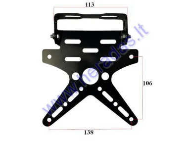 LICENSE PLATE BRACKET UNIVERSAL FOR MOTORCYCLE, SCOOTER, ATV