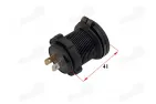 USB įkroviklis greito krovimo 2 lizdų 12V 36W DC 3.0 universalus tinka DC 12V-24V mėlyna spalva, voltmetras