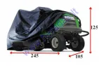 Uždangalas motociklo, keturračio, vejos traktoriuko,  juodas XL 245x105x125cm apsauginis uždangalas traktoriukų