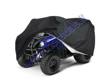 Uždangalas motociklo, keturračio, vejos traktoriuko, juodas XXXL 245x105x125cm apsauginis uždangalas traktoriukų Uždangalas motociklo, keturračio, vejos traktoriuko, juodas XXXL 245x105x125cm apsauginis uždangalas traktoriukų