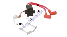 Ignition coil for 2 spark motorized bicycle