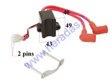 Ignition coil for 2 spark motorized bicycle