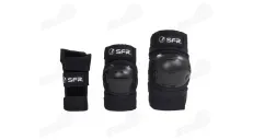 Children's knee, elbow and palm protectors YOUTH RAMP TRIPPLE PAT set in black, size L