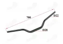 Handlebar for motorcycle 22mm L700 fits NAKED50