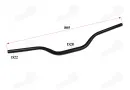 Handlebar of motorcycle 28mm fits MTL250 Motoland, NXT250